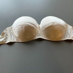 Kiki de Montparnesse Ivory silk strapless bra